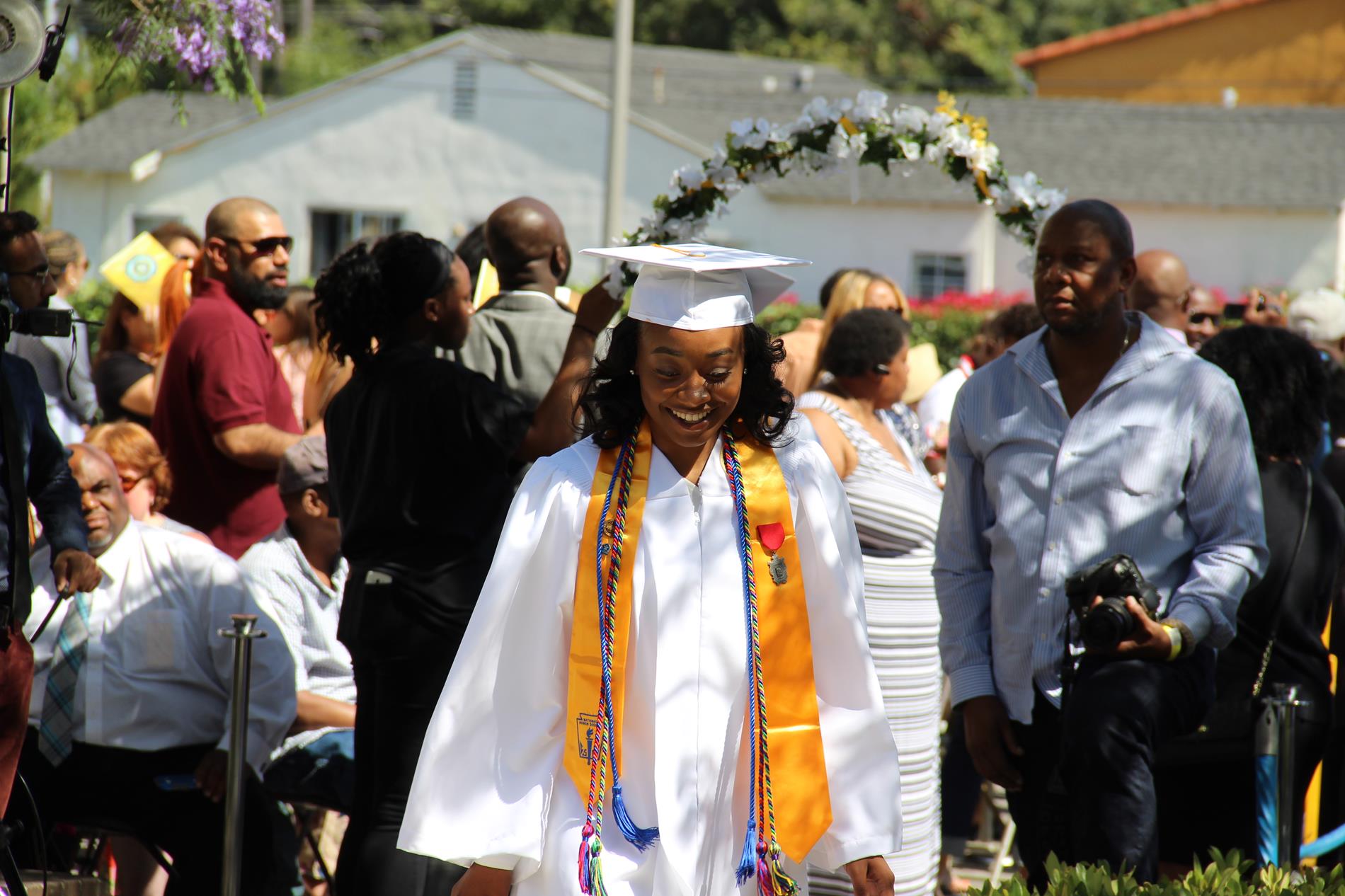 arch bearers during graduation