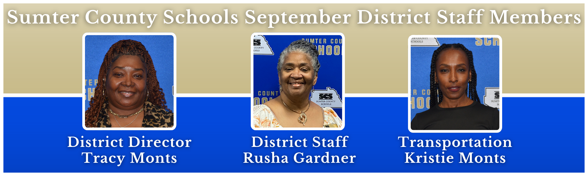 Sumter County Septemer district staff members