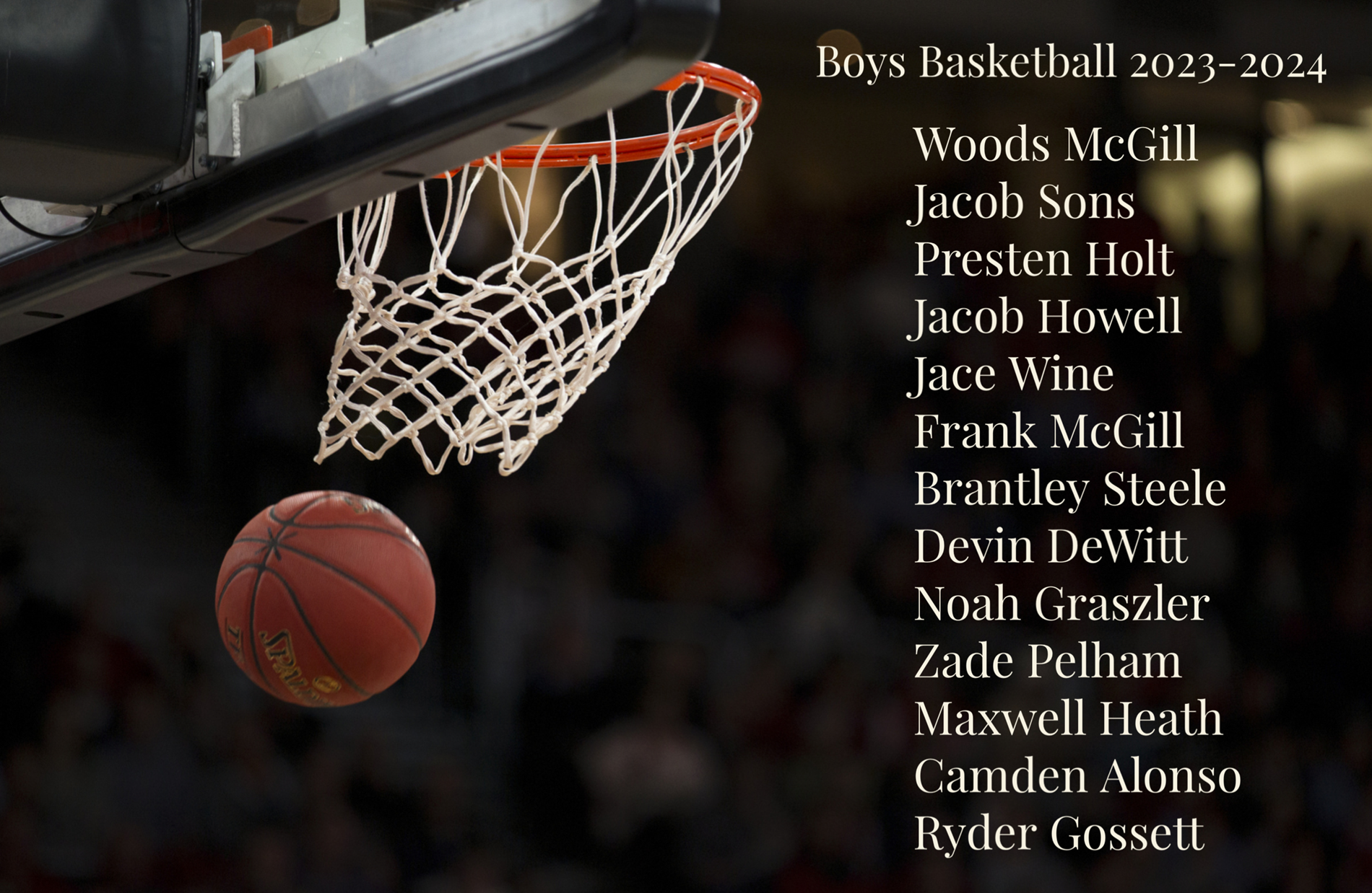 Boys Basketball Roster