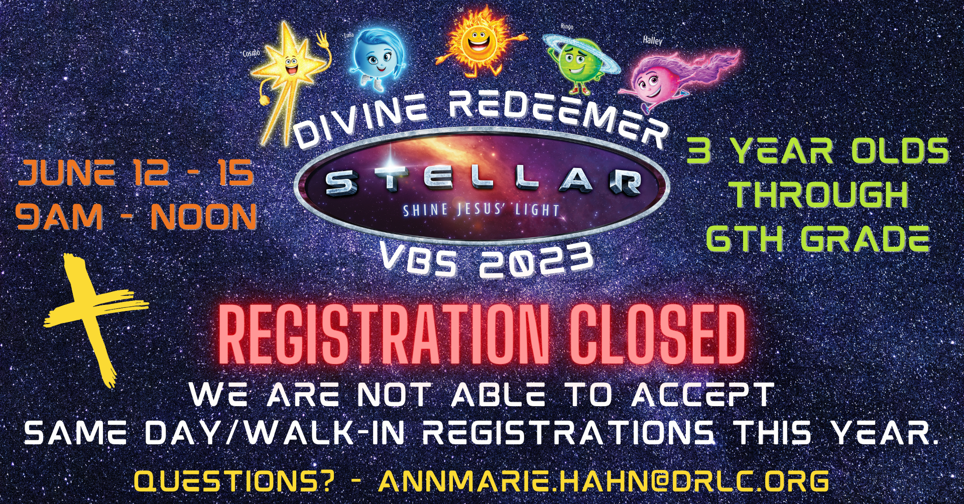 VBS Registration Closed