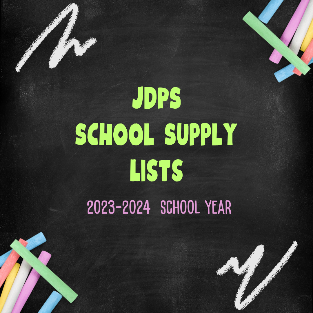 JDPS School Supply List Cover