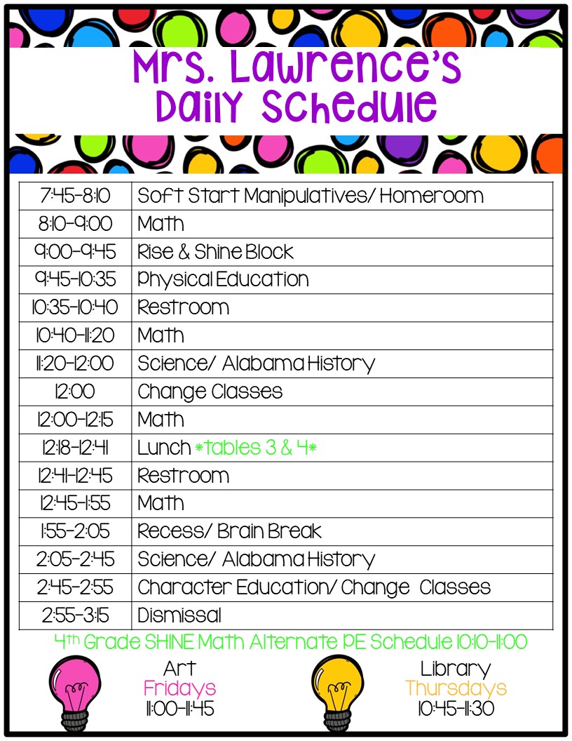 schedule