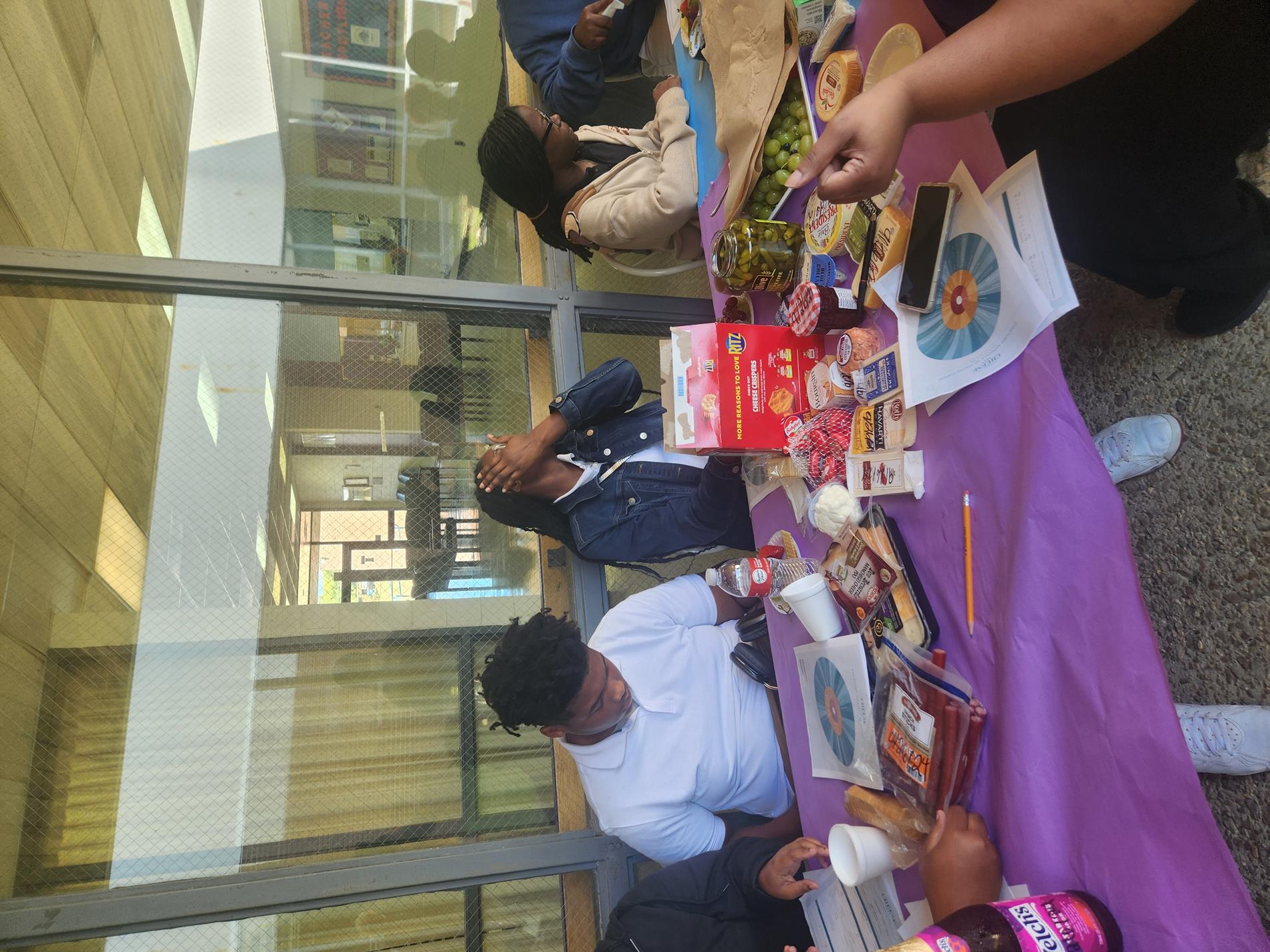 Obannon, Greenville High, and Riverside high school students taste various types of cheese for Culinary Arts Class