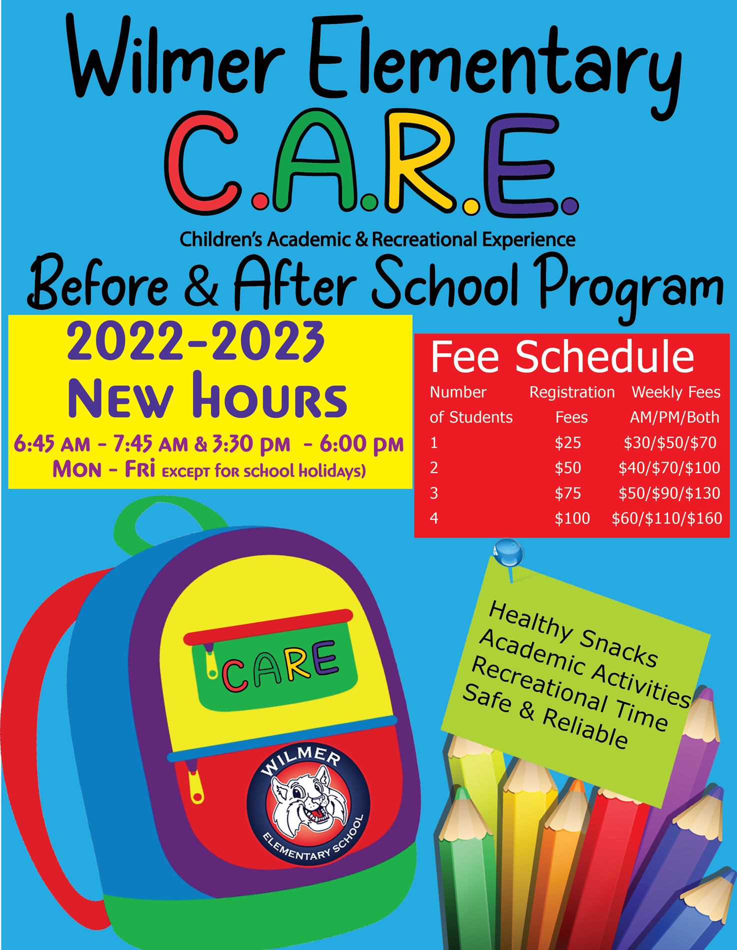 CARE Program Information with prices