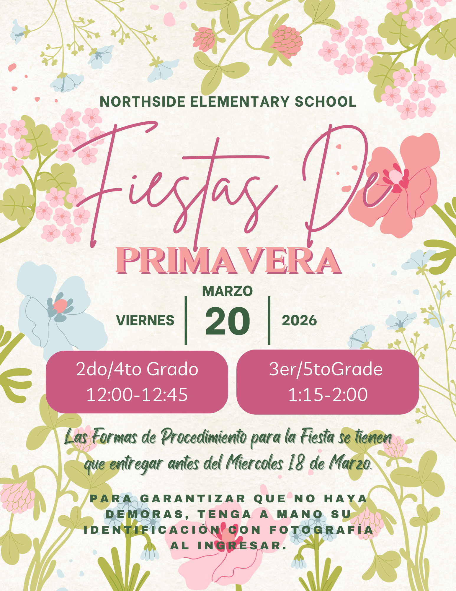 Spring Party March 20 Spanish