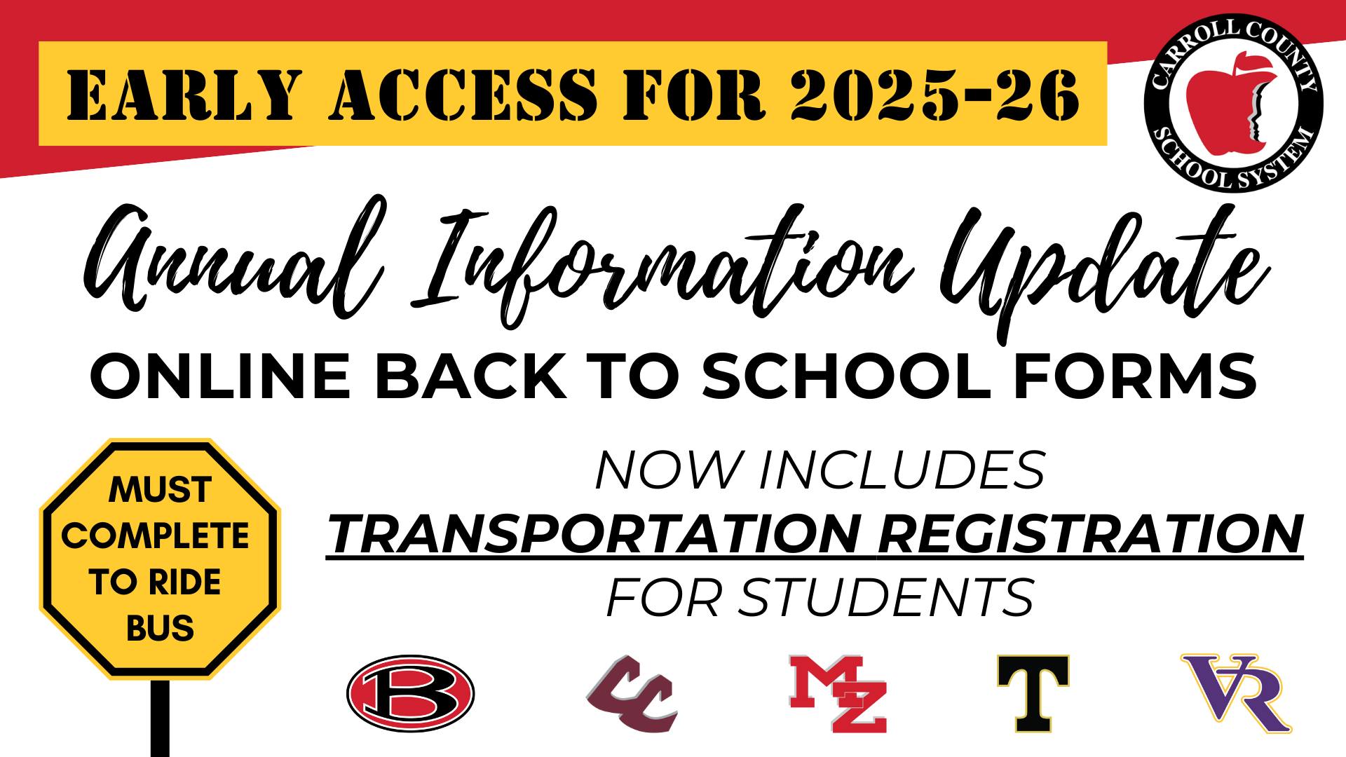 Required Annual Student Information Update