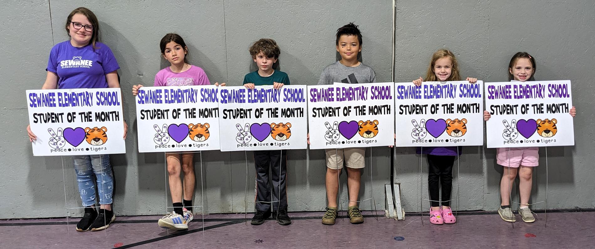 students of the month for April