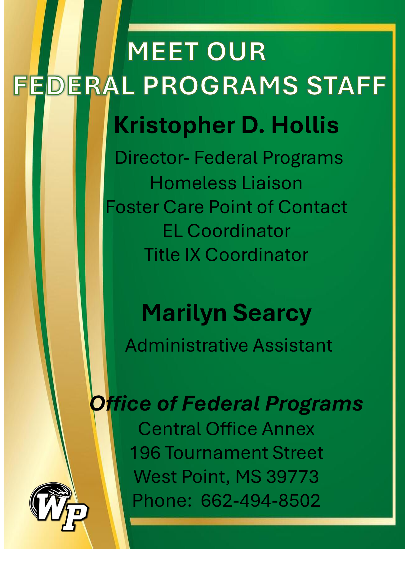 Federal Programs Staff