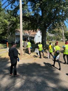 Law & Public Safety & Educator Prep Doing Community Service Cleaning the Campus of HSHS/Juniors and Seniors Community Service