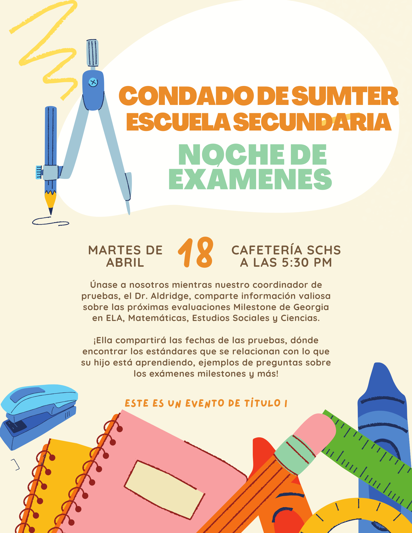 Testing night flyer spanish