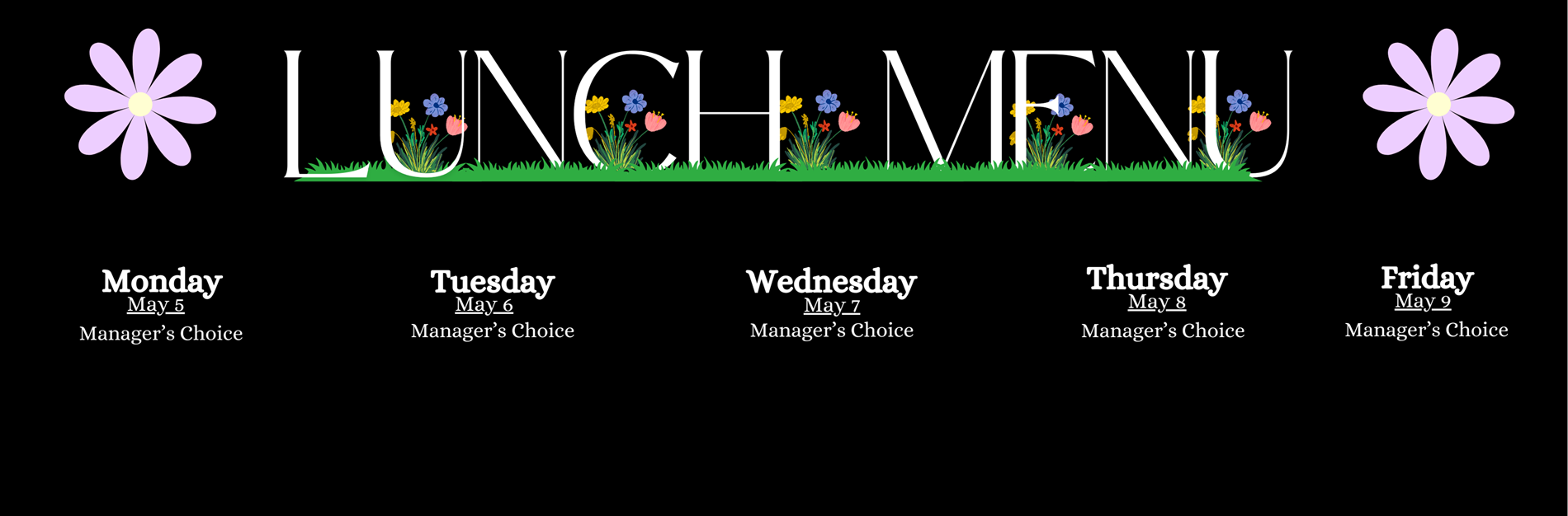 Lunch Menu