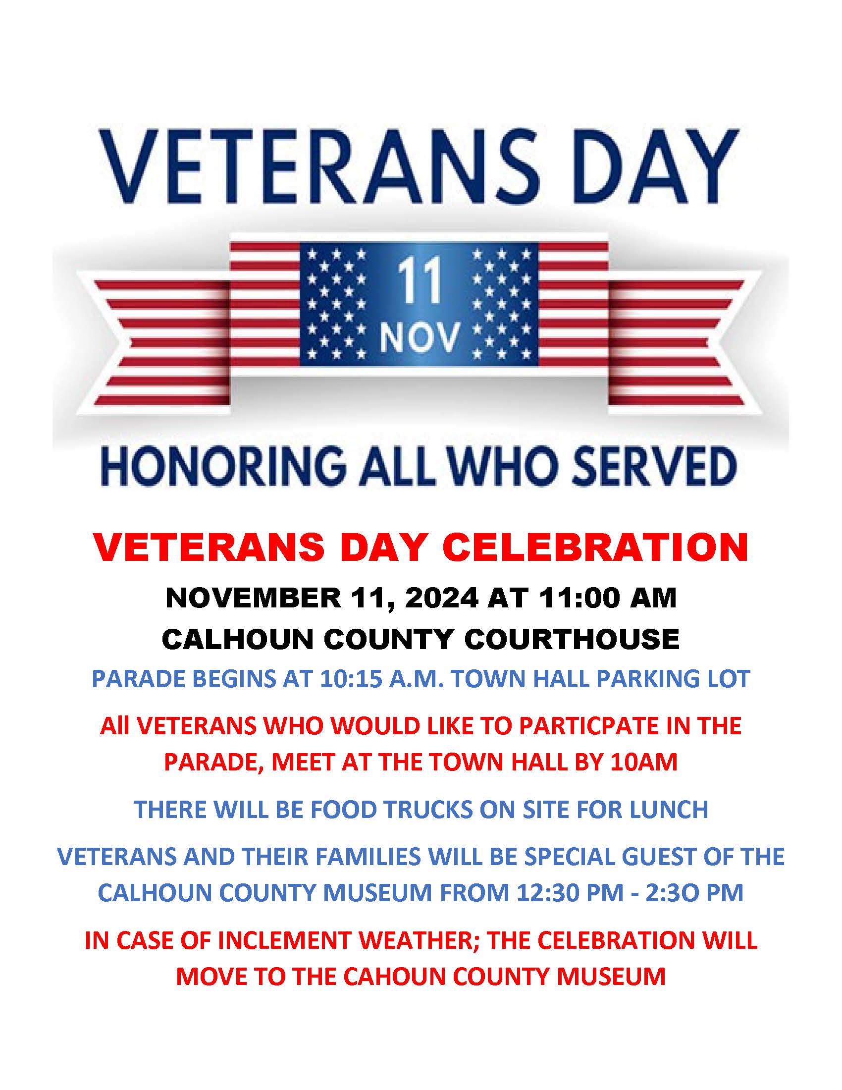 Calhoun County Veterans Day Celebration