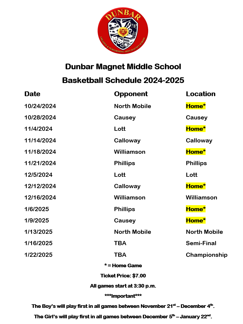 basketball schedule