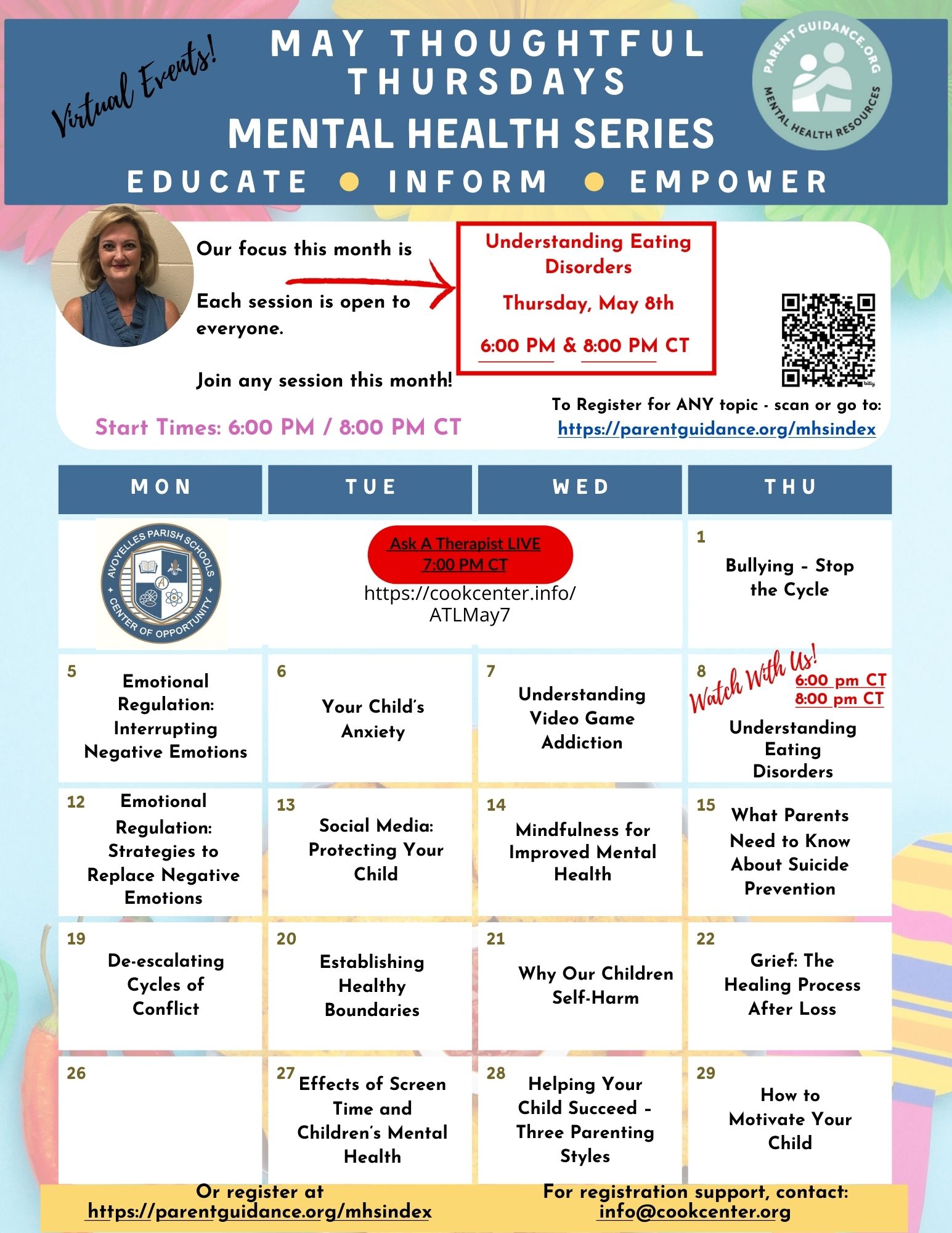 May 2025 Mental Health Series Calendar