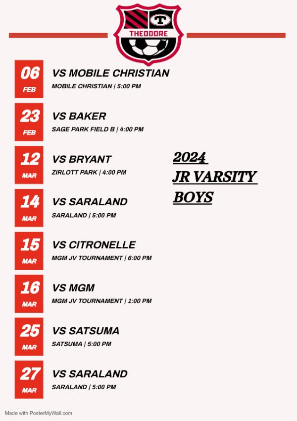 JV Boys Soccer Schedule
