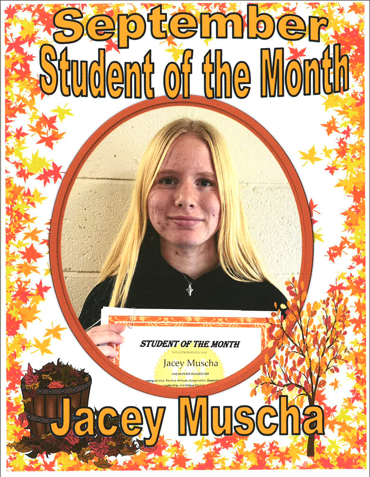 8th Grade Student Of The Month