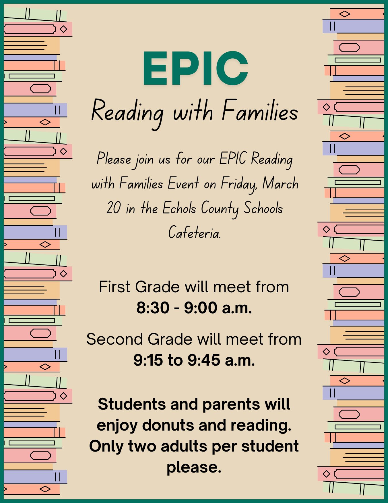 EPIC Reading with Families Announcement