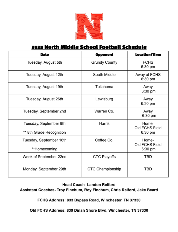 25-26 NMS Schedule