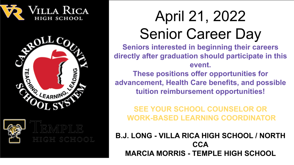 Senior Career Day April 21, 2022