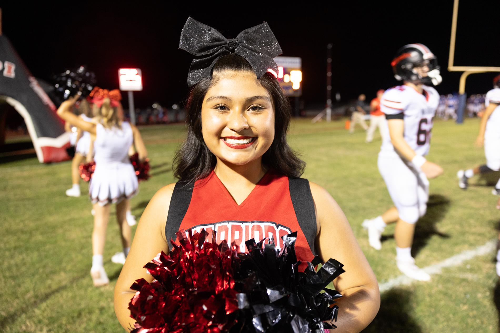 Ingram Tom Moore cheerleaders at Comfort High School