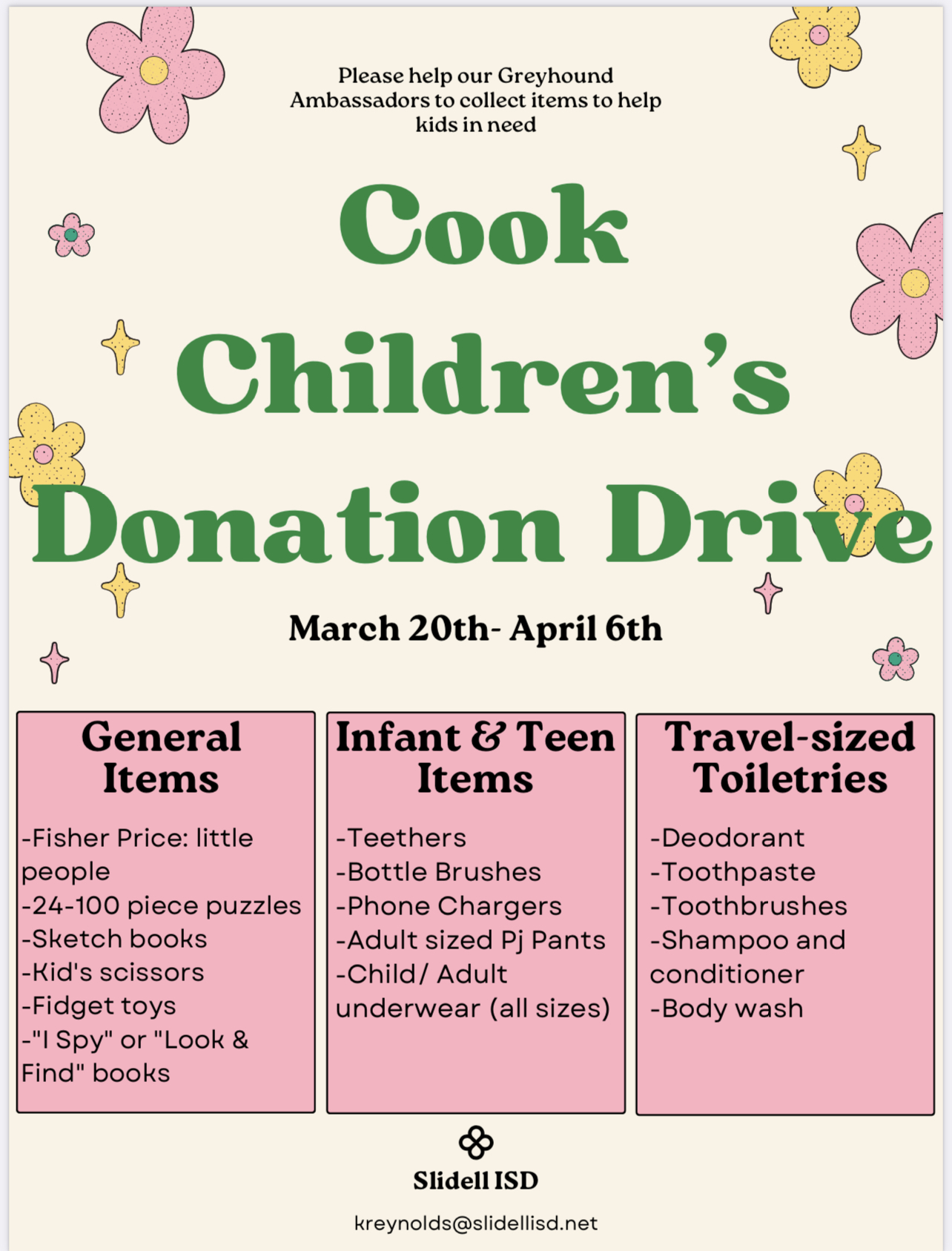 Cook Children's Donation Drive 