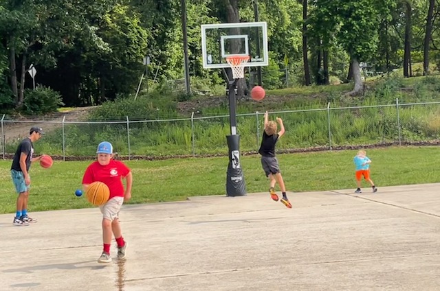 Kids playing Basketball