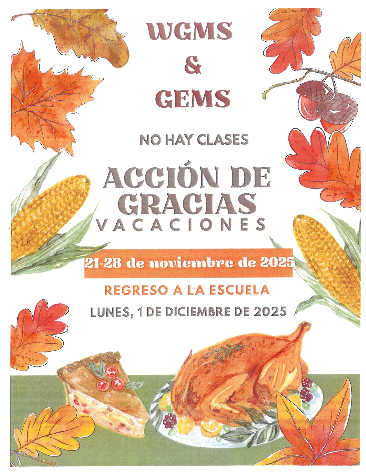 Thanksgiving Break  Spanish