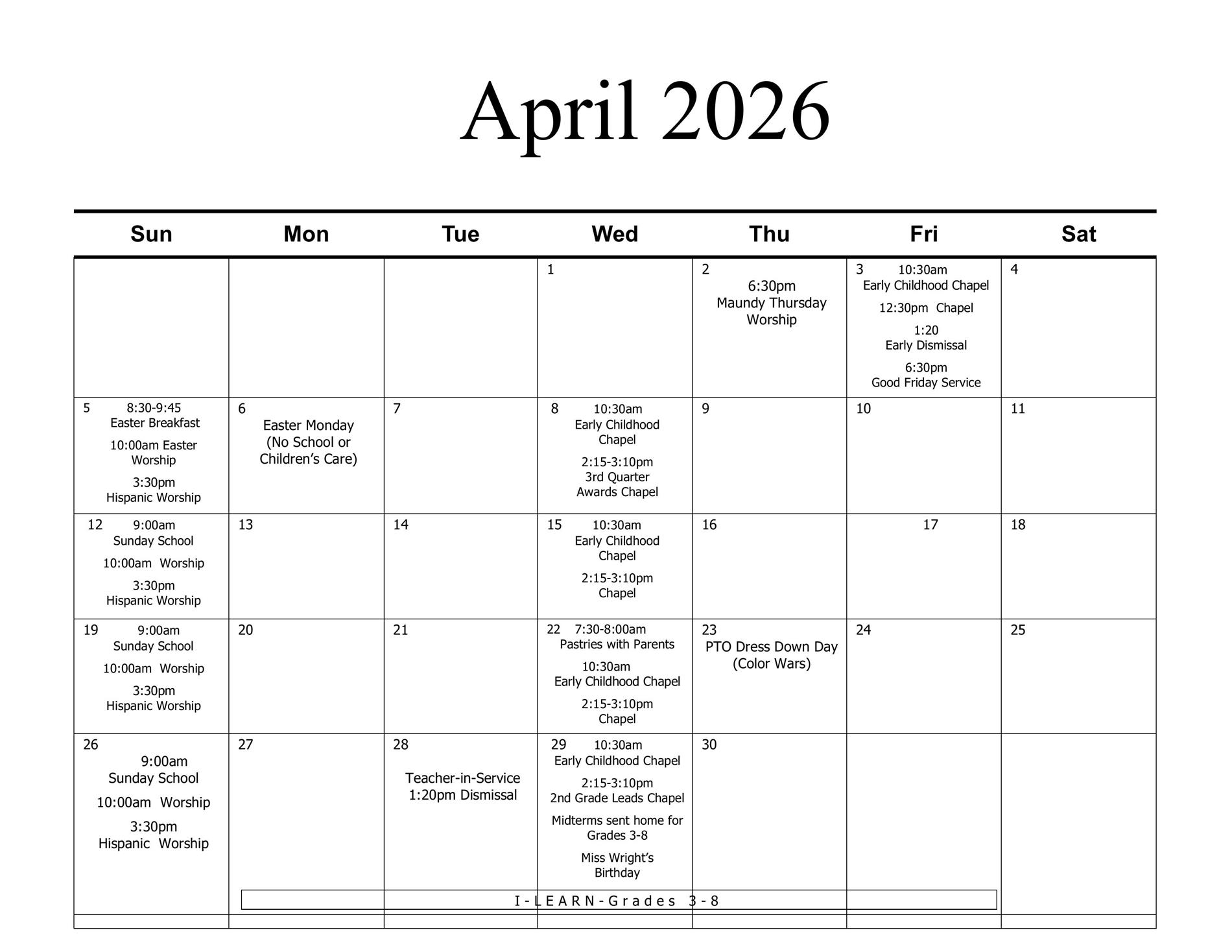 April 2026