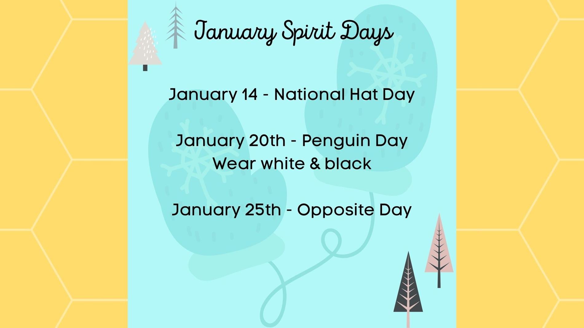 January Spirit Days