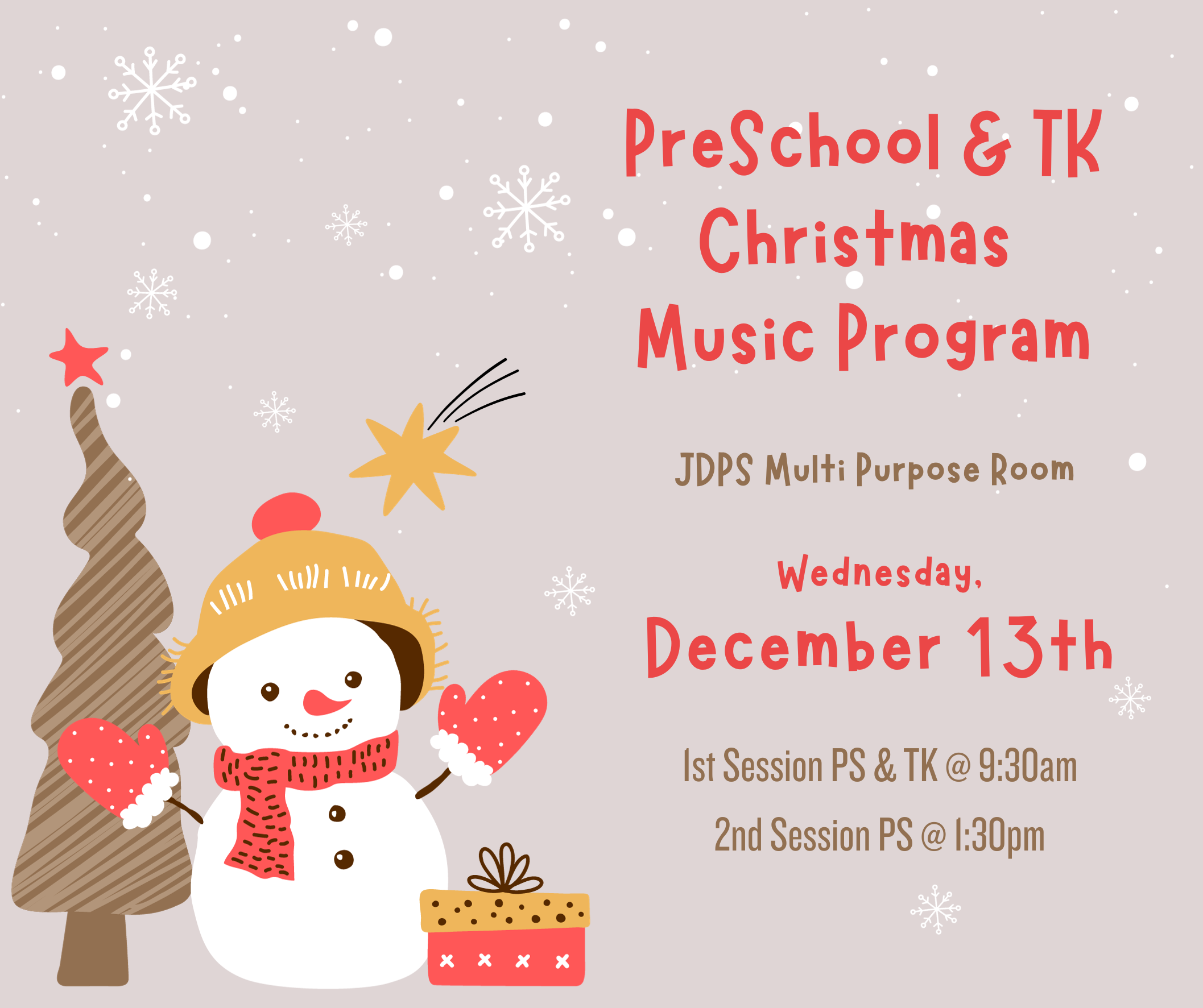 PS/TK Christmas Music Program