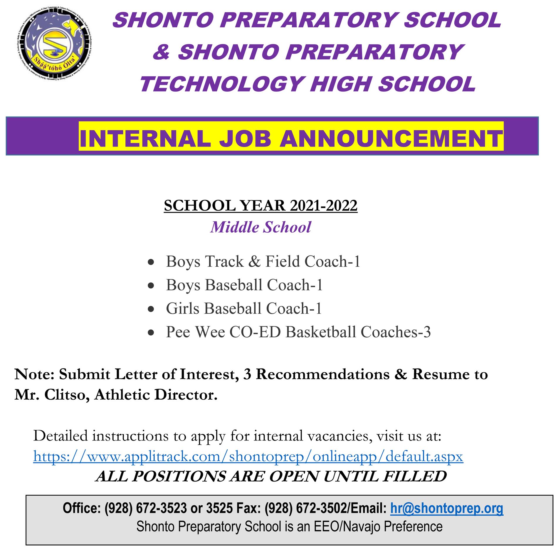 internal-job-announcement-for-spring-sports