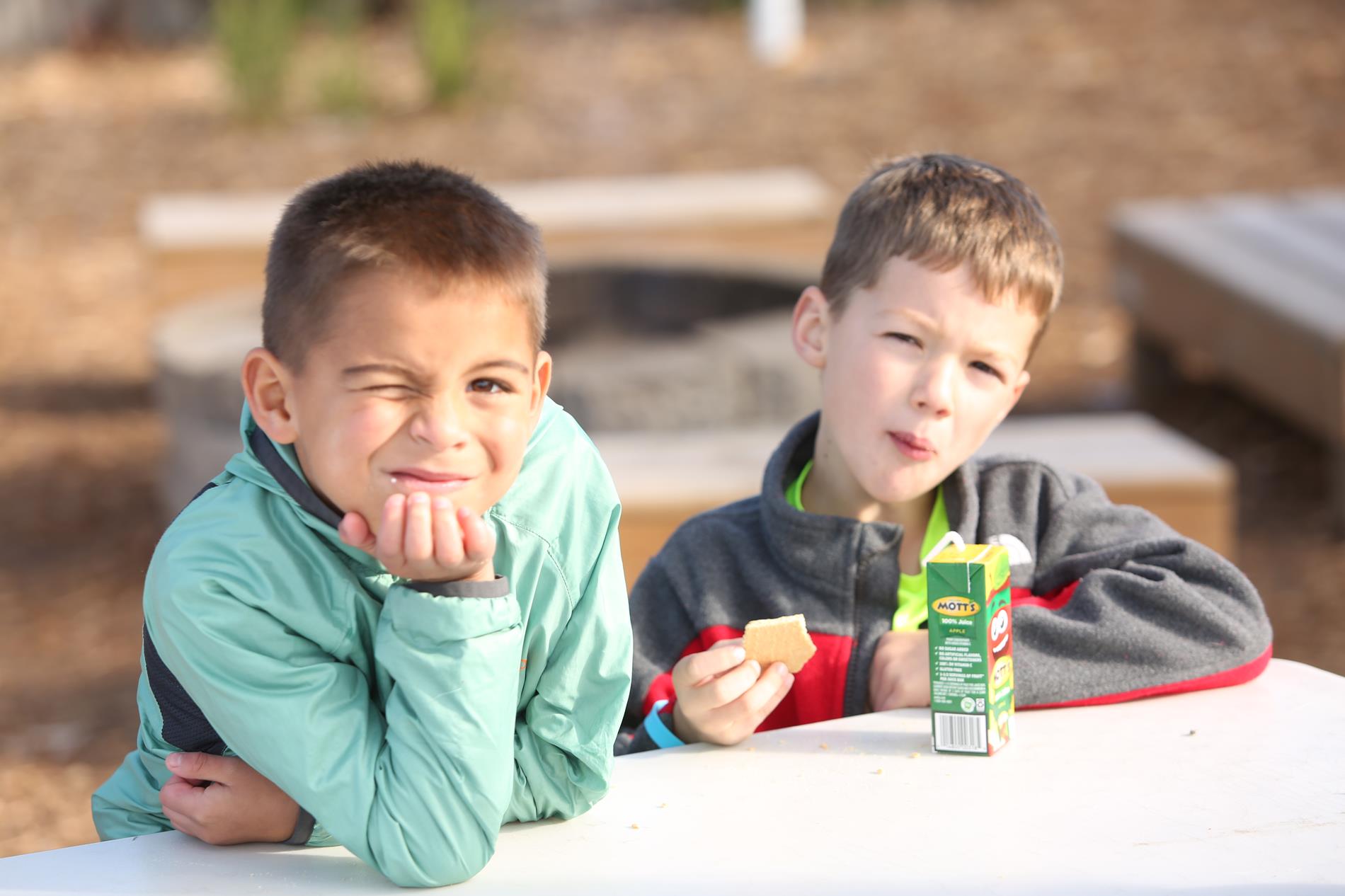 two elementary students