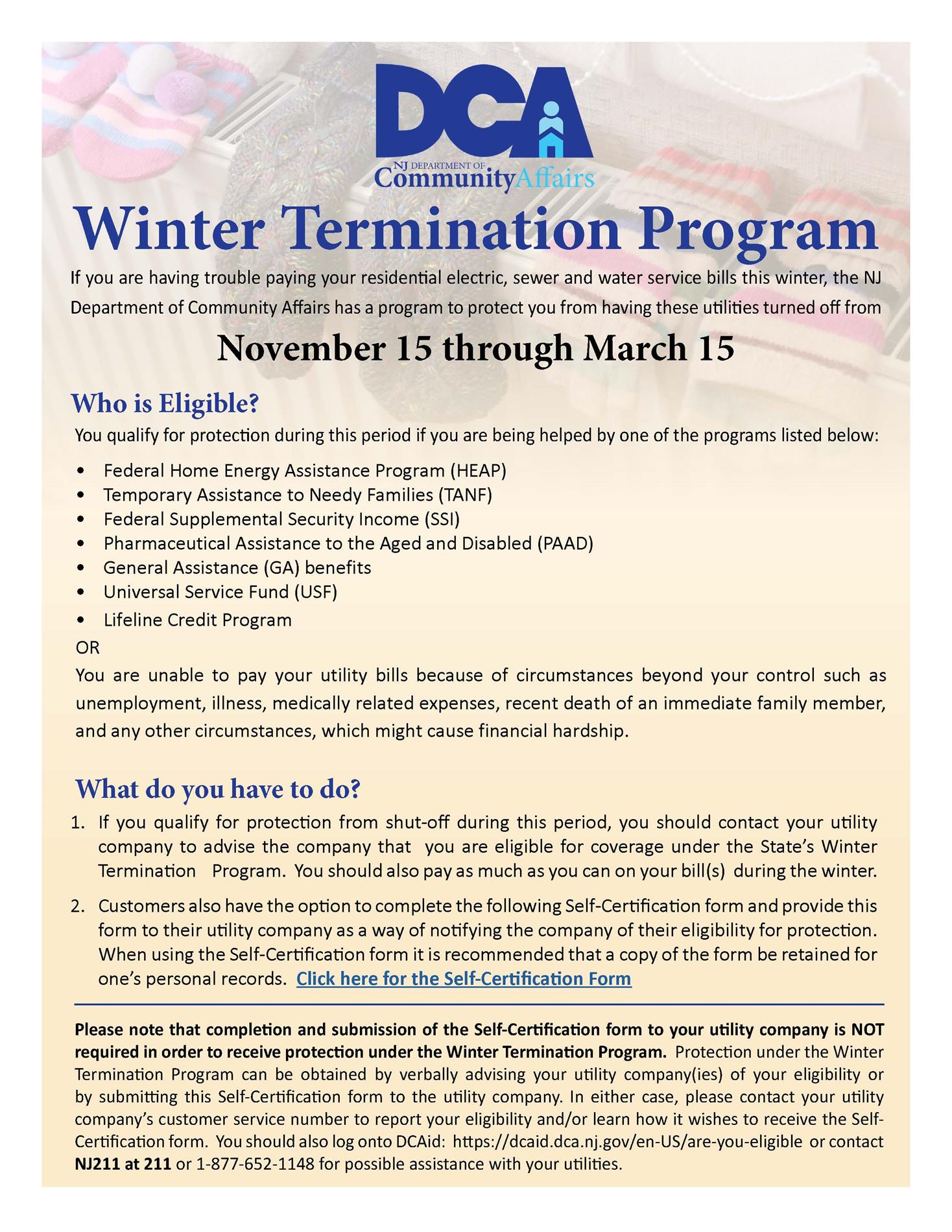 Winter Termination Flyer