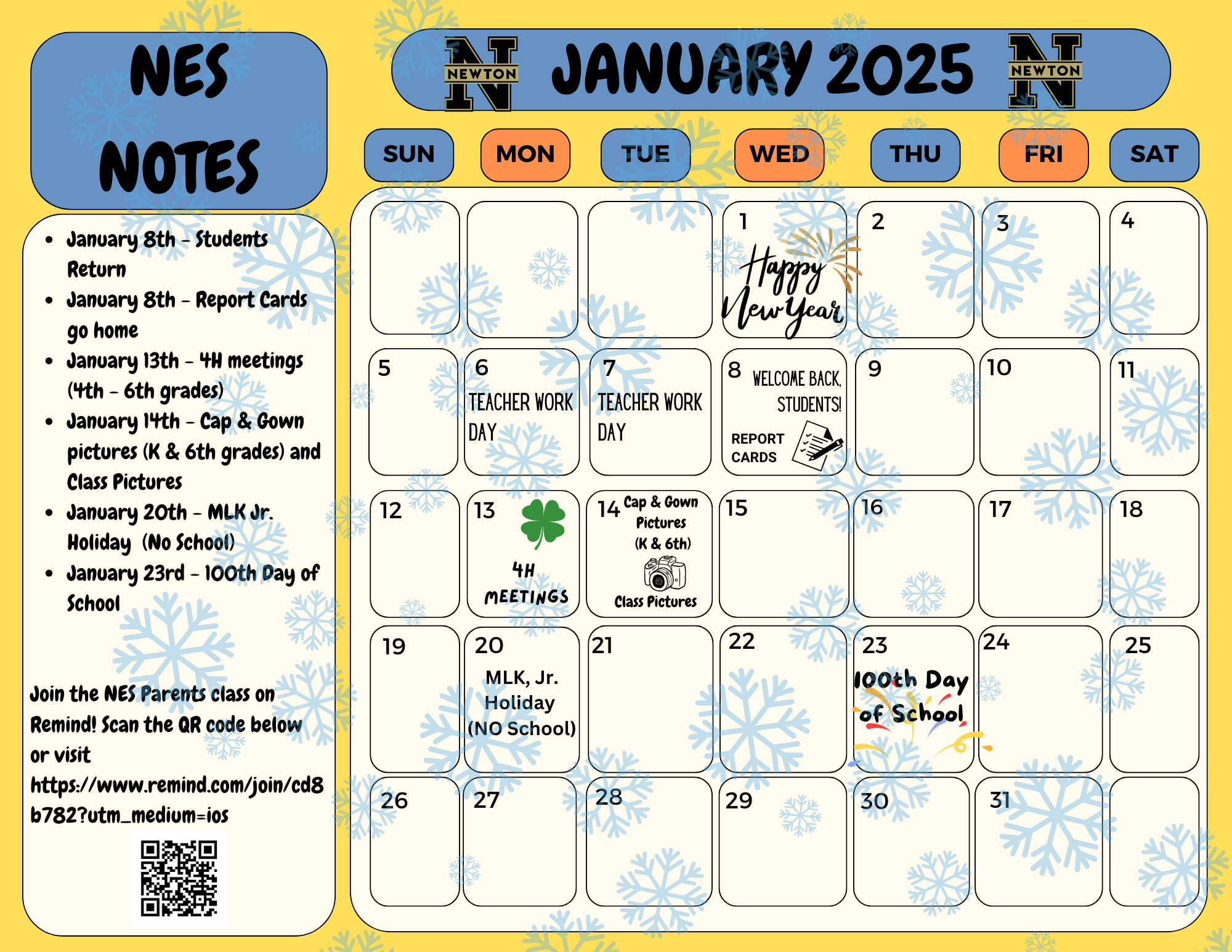 January Calendar