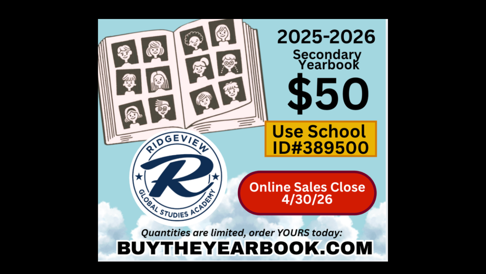 Secondary yearbook deadline