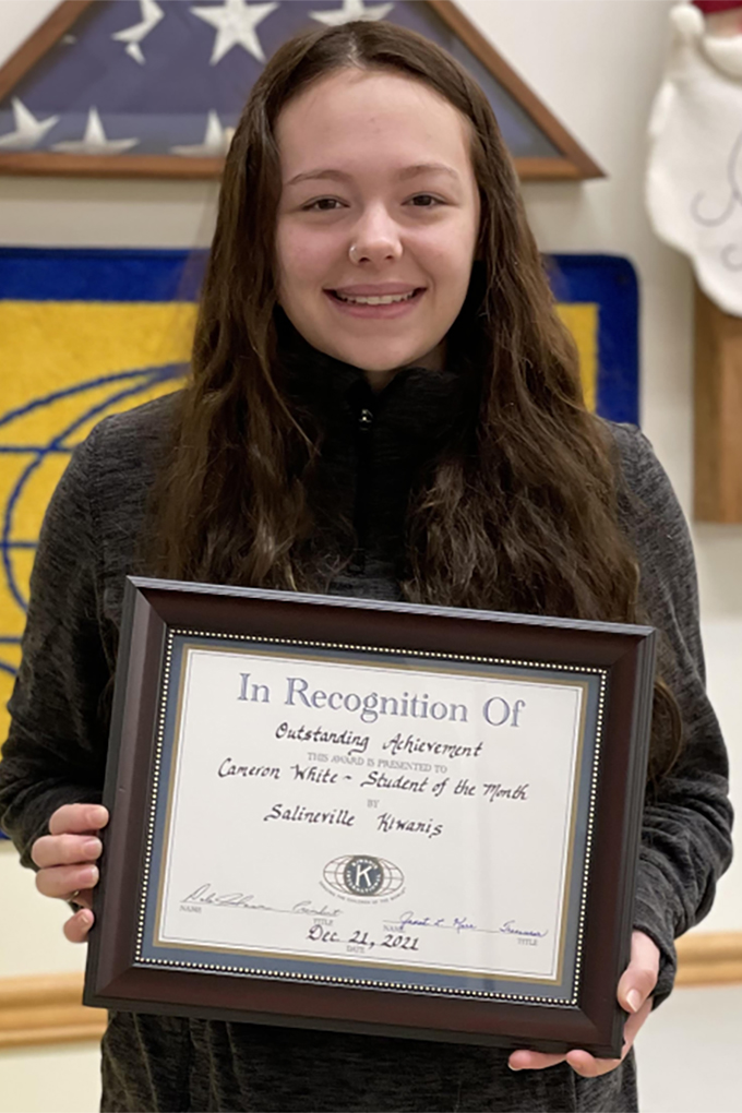 December Kiwanis' Student of the Month