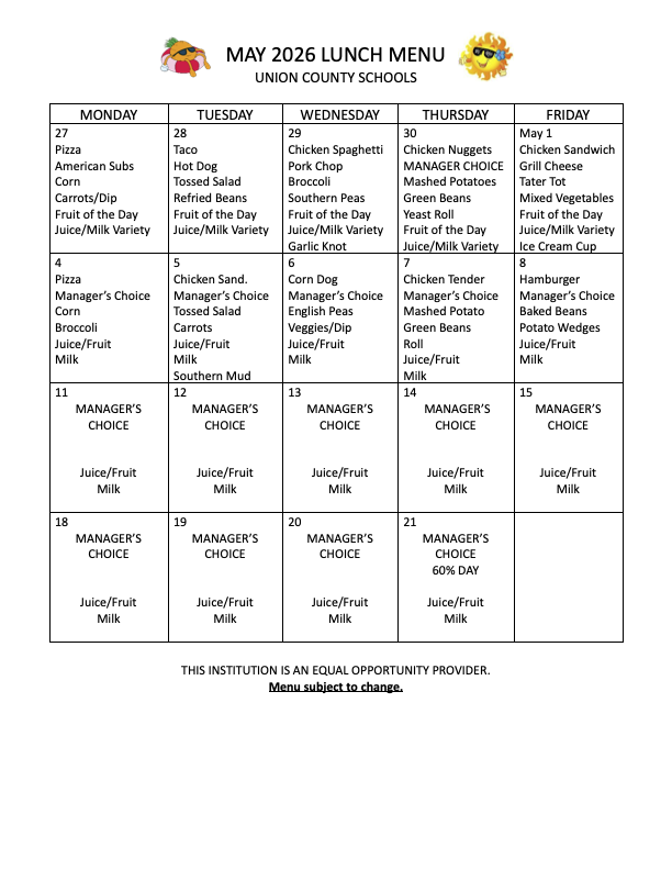 Lunch Menu