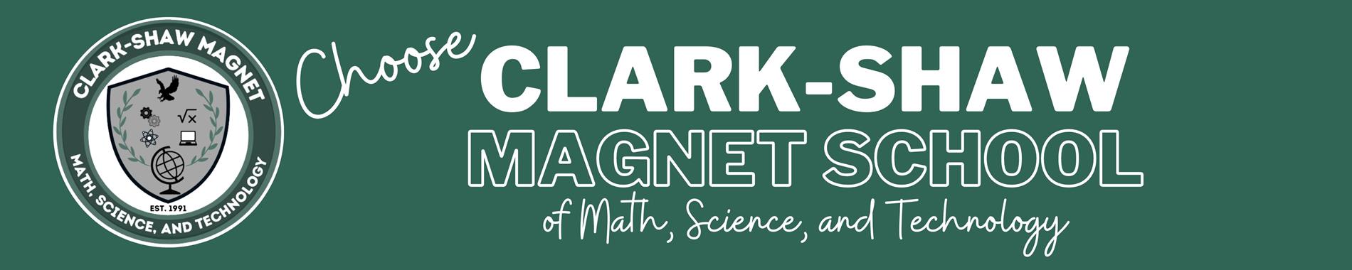 website footer Clark-Shaw Magnet School