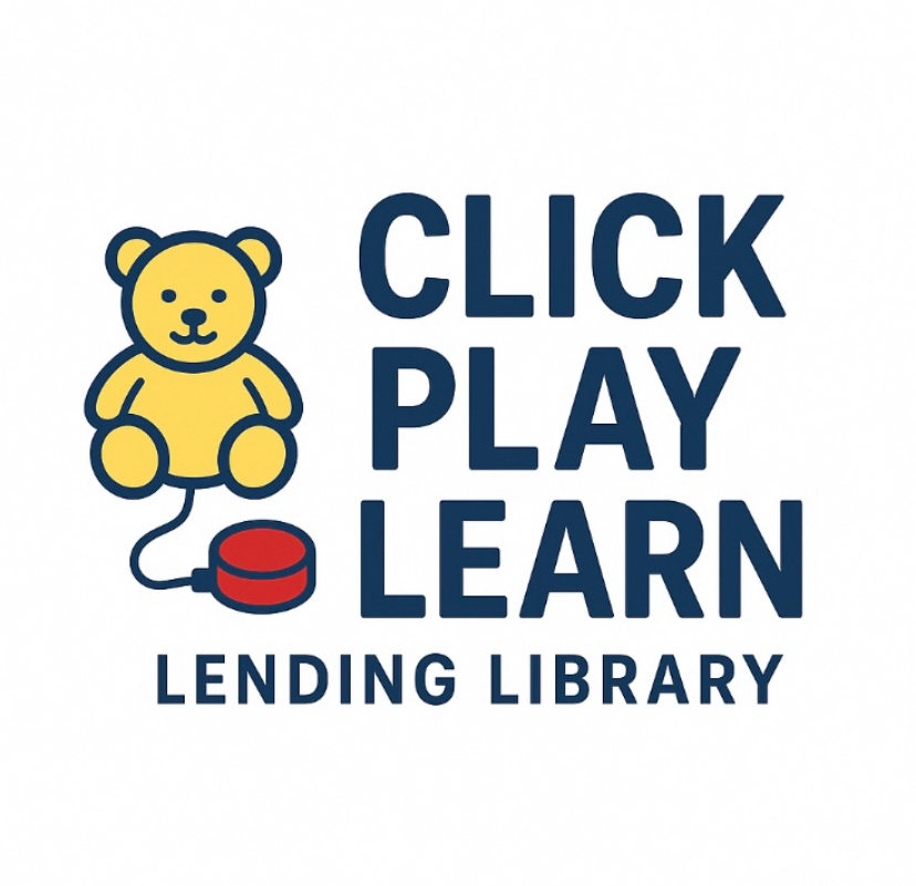 Bear with Click Play Learn Lending Library graphic Bear with Click Play Learn Lending Library graphic