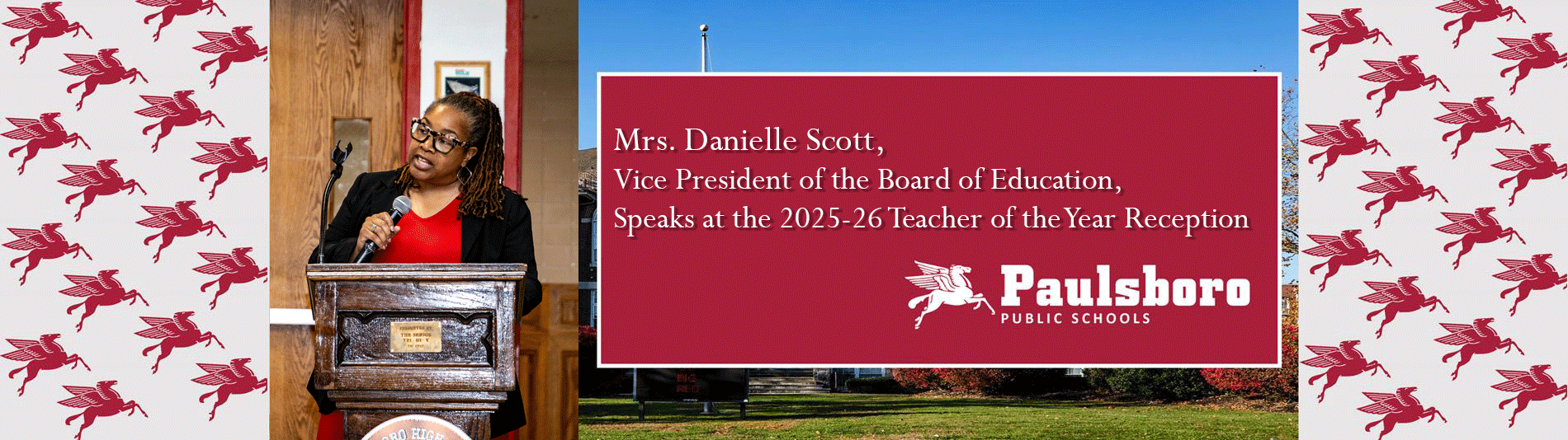 Mrs. Danielle Scott Vice President Speaks at the teacher of the year reception