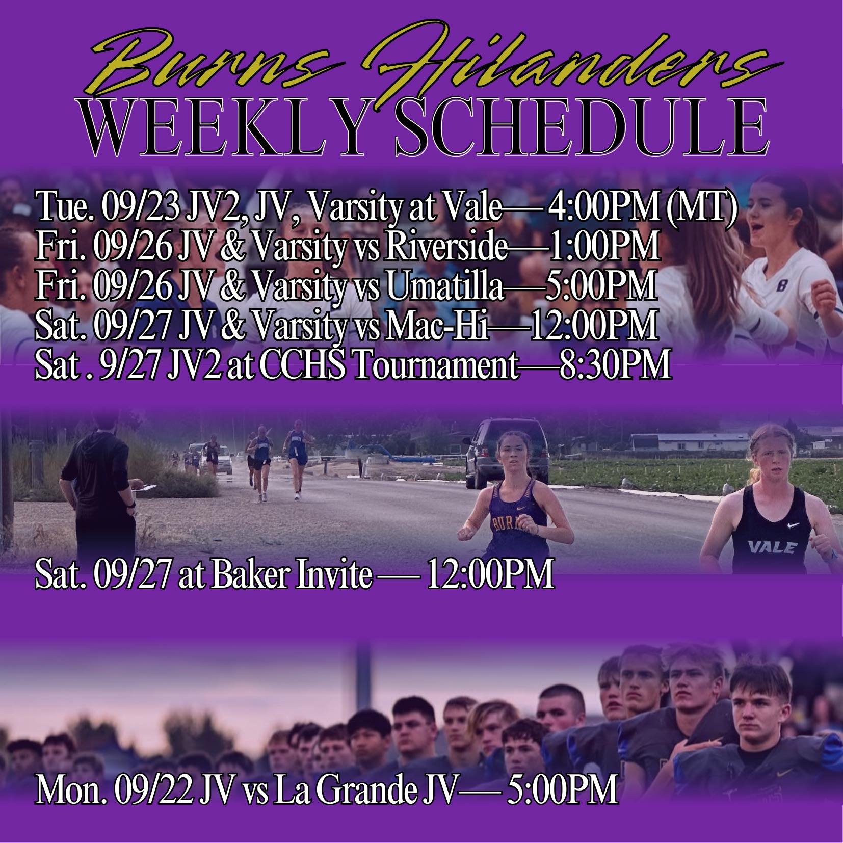 weekly schedule