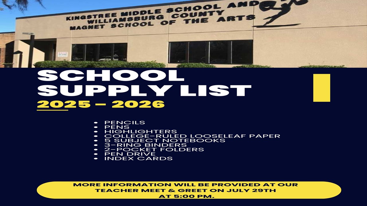2025 KMMSA Back-to-School Supply List