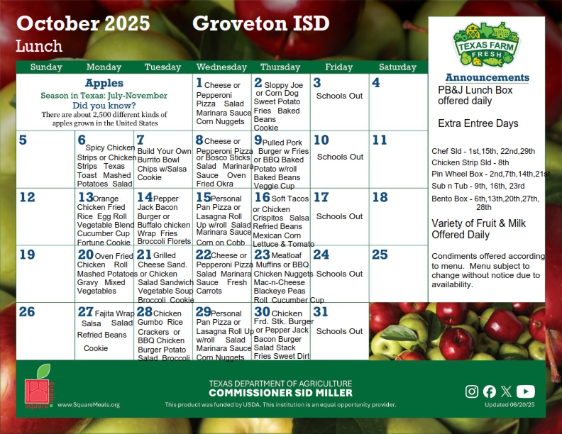 Lunch Menu