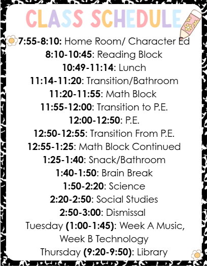 Class Schedule