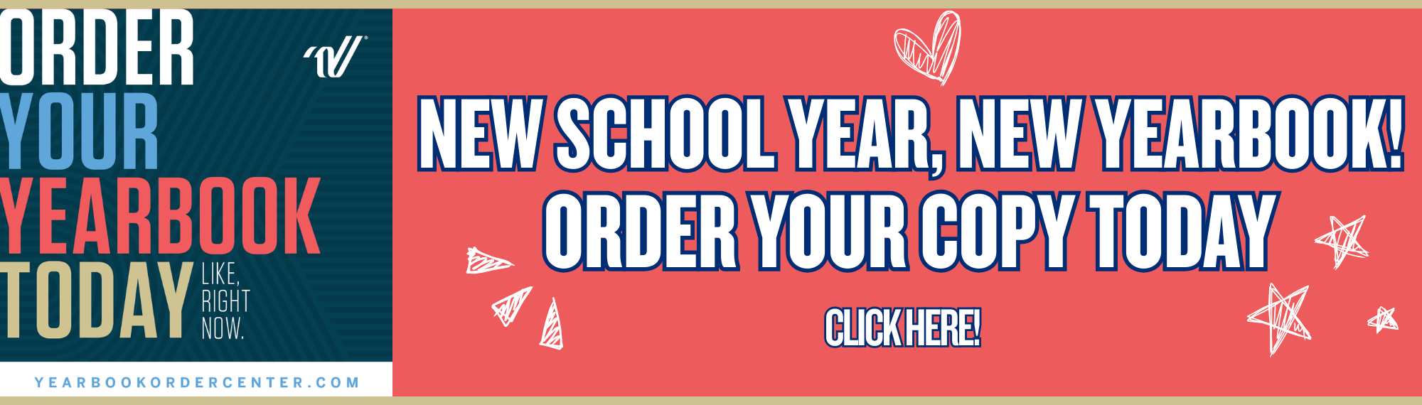 Order a yearbook today! New year, new yearbook. Click here