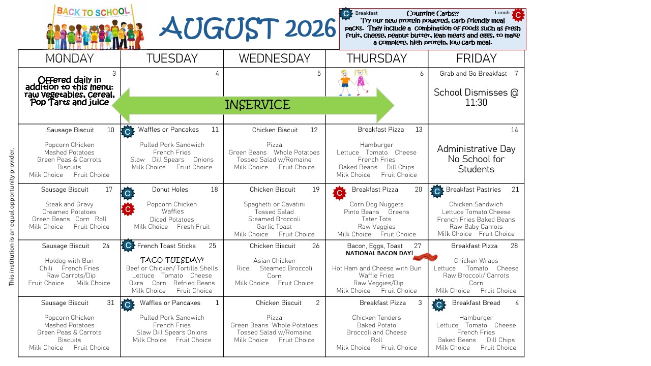 August Menu
