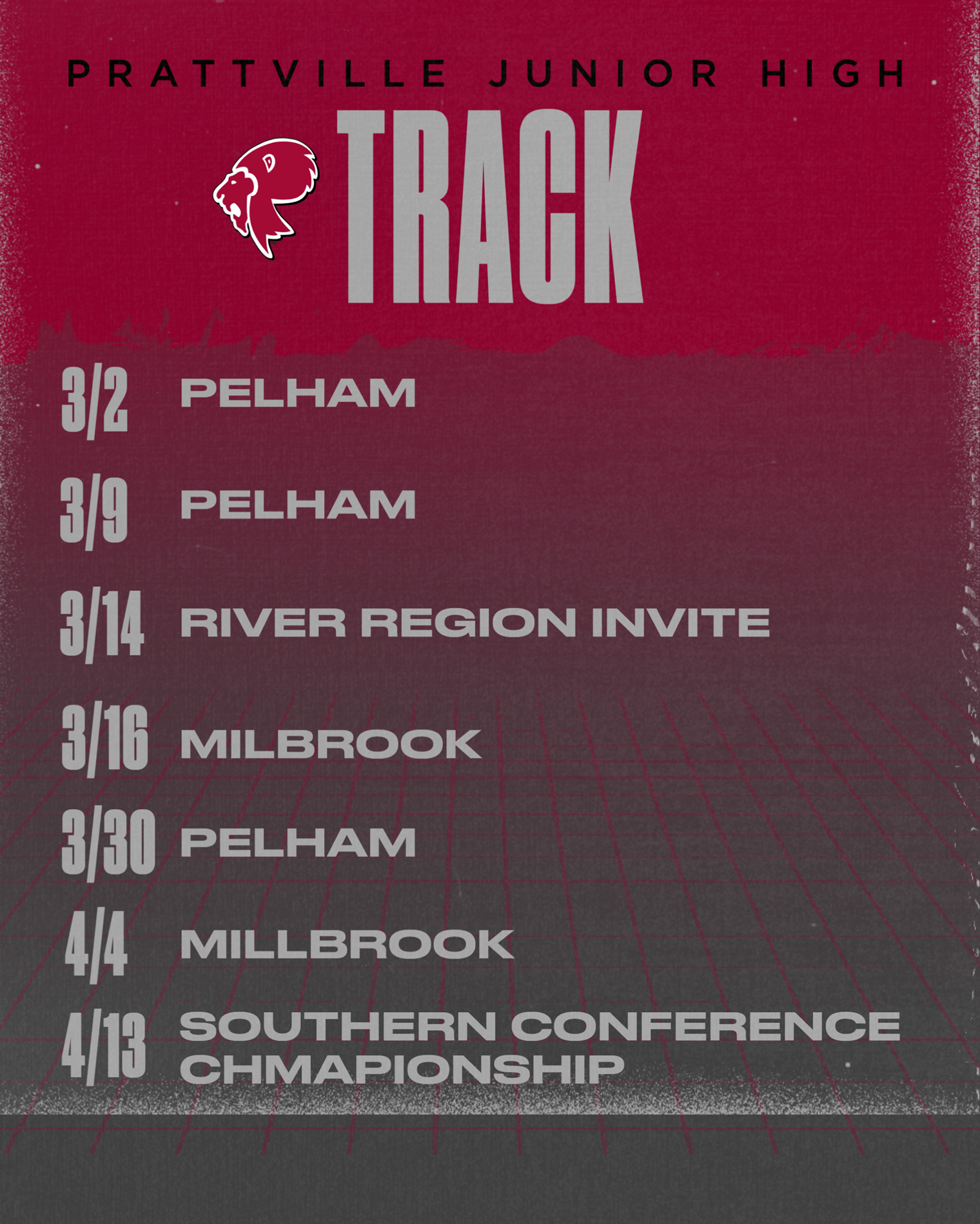 track schedule