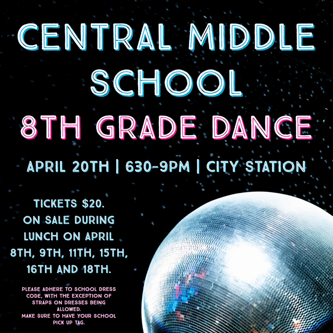 8th grade dance april 20th 