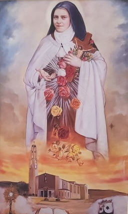 St Therese and church St Therese and church