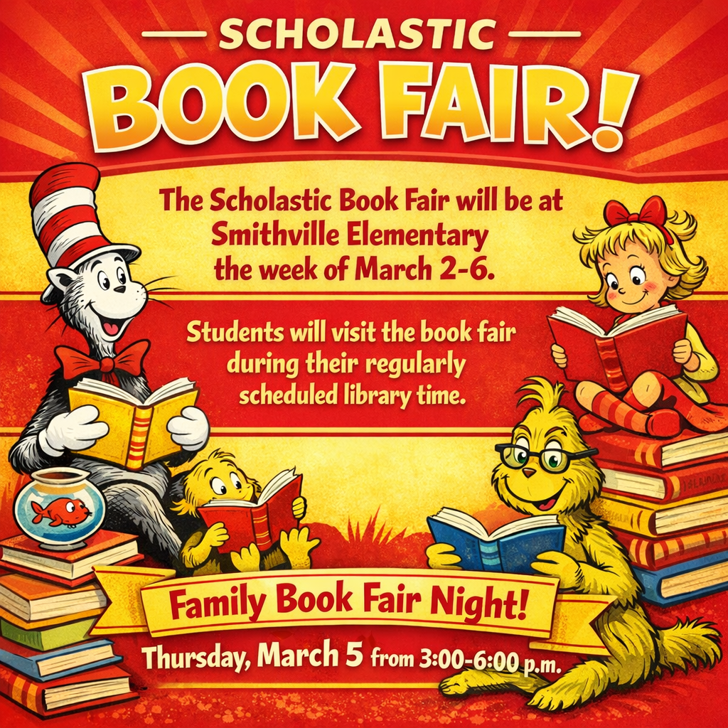 Scholastic book fair March 2-6 during library time